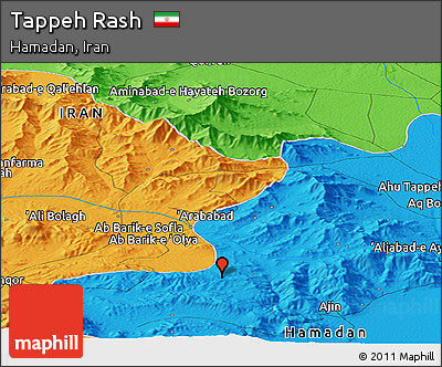 Political Panoramic Map of Tappeh Rash