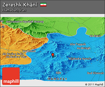 Political Panoramic Map of Zereshk Khānī