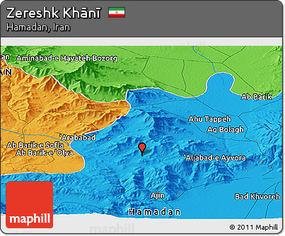 Political Panoramic Map of Zereshk Khānī