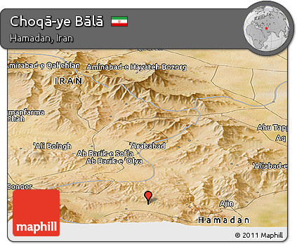Satellite Panoramic Map of Choqā-ye Bālā