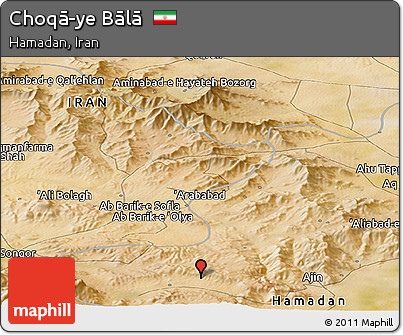 Satellite Panoramic Map of Choqā-ye Bālā