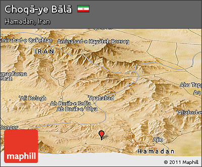 Satellite Panoramic Map of Choqā-ye Bālā