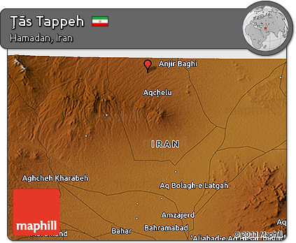 Physical 3D Map of Ţās Tappeh