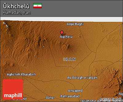 Physical 3D Map of Ūkhchelū