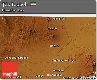 Physical 3D Map of Ţās Tappeh
