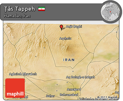Satellite 3D Map of Ţās Tappeh