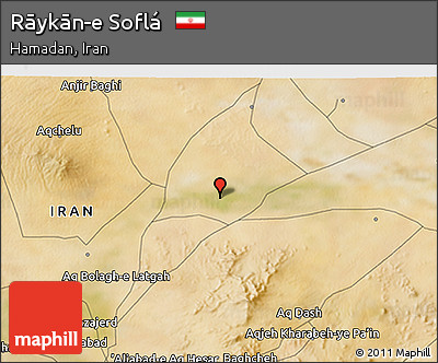 Satellite 3D Map of Rāykān-e Soflá