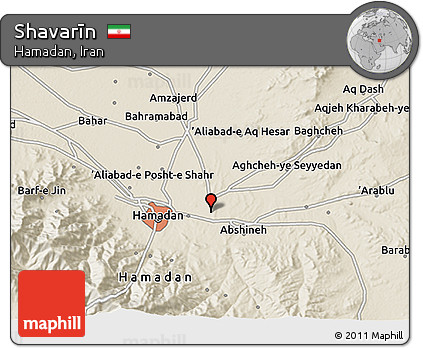Shaded Relief 3D Map of Shavarīn