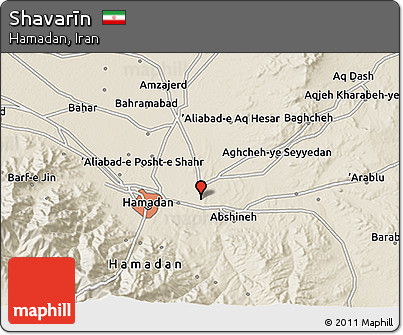 Shaded Relief 3D Map of Shavarīn