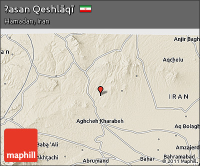 Shaded Relief 3D Map of Ḩasan Qeshlāqī