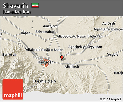 Shaded Relief 3D Map of Shavarīn