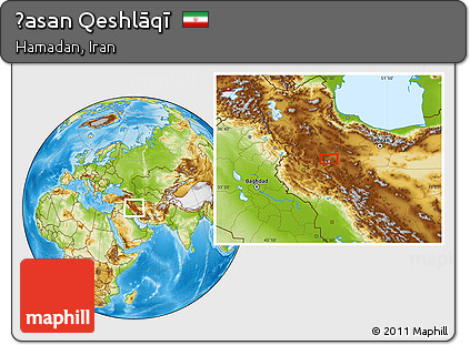 Physical Location Map of Ḩasan Qeshlāqī
