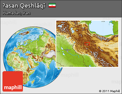 Physical Location Map of Ḩasan Qeshlāqī