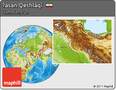 Physical Location Map of Ḩasan Qeshlāqī