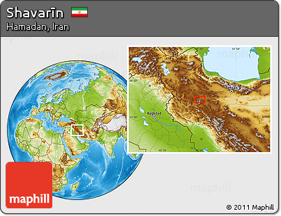 Physical Location Map of Shavarīn