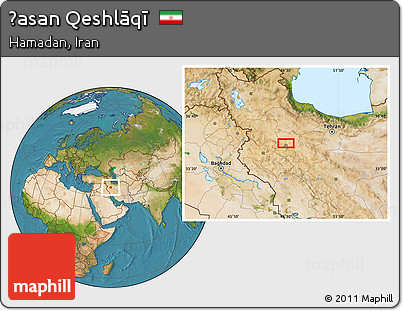 Satellite Location Map of Ḩasan Qeshlāqī