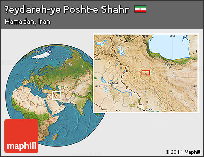 Satellite Location Map of Ḩeydareh-ye Posht-e Shahr