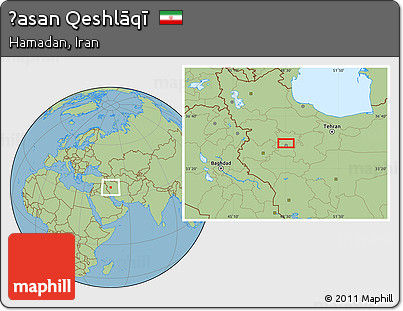 Savanna Style Location Map of Ḩasan Qeshlāqī