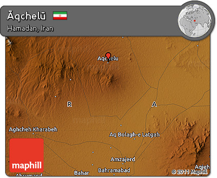 Physical Map of Āqchelū