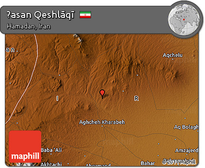 Physical Map of Ḩasan Qeshlāqī