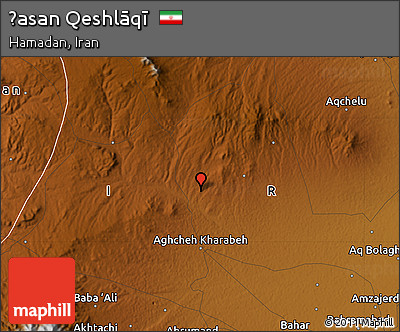 Physical Map of Ḩasan Qeshlāqī