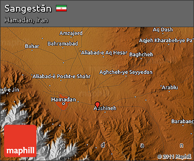 Physical Map of Sangestān