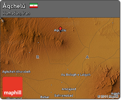 Physical Map of Āqchelū