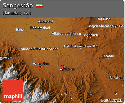 Physical Map of Sangestān