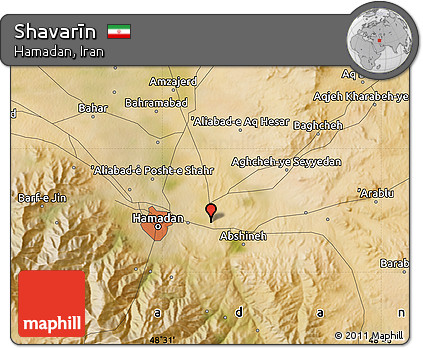 Satellite Map of Shavarīn
