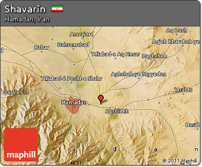 Satellite Map of Shavarīn