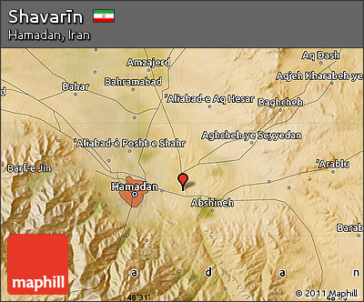 Satellite Map of Shavarīn