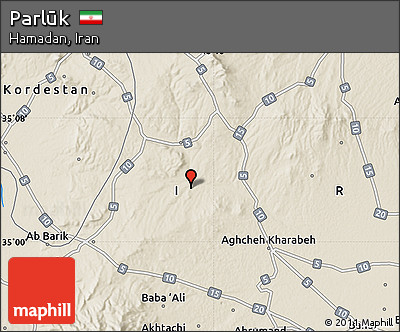 Shaded Relief Map of Parlūk