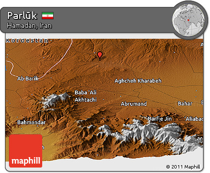 Physical Panoramic Map of Parlūk