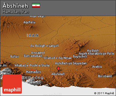 Physical Panoramic Map of Ābshīneh