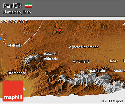 Physical Panoramic Map of Parlūk