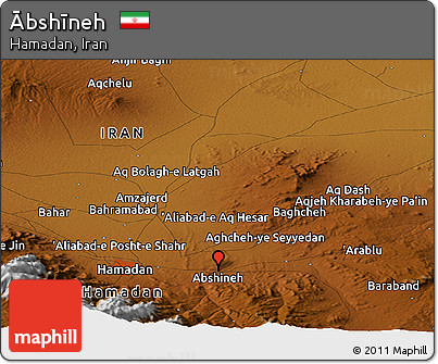 Physical Panoramic Map of Ābshīneh