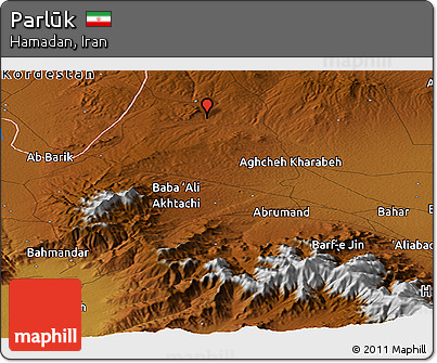 Physical Panoramic Map of Parlūk