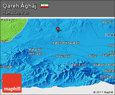 Political Panoramic Map of Qareh Āghāj