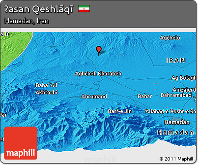 Political Panoramic Map of Ḩasan Qeshlāqī