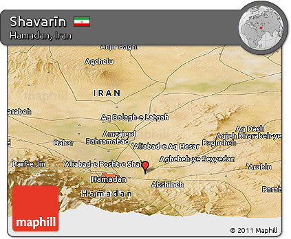 Satellite Panoramic Map of Shavarīn