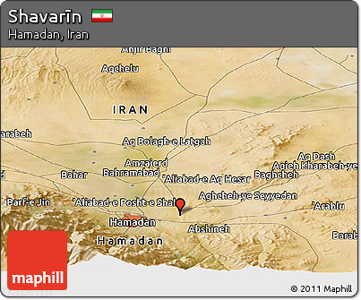 Satellite Panoramic Map of Shavarīn