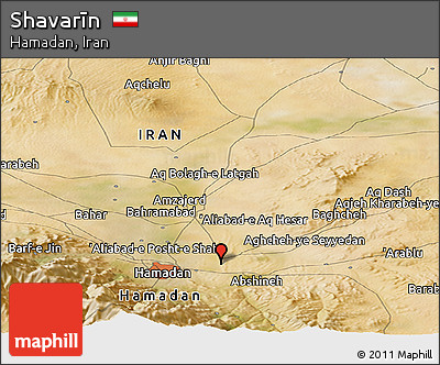 Satellite Panoramic Map of Shavarīn
