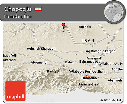 Shaded Relief Panoramic Map of Chopoqlū
