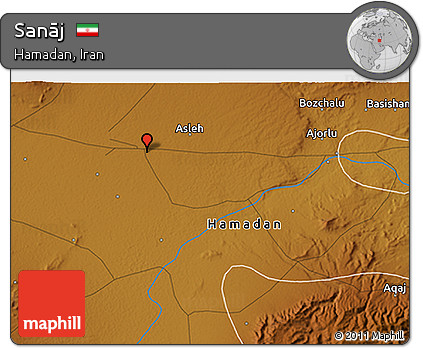 Physical 3D Map of Sanāj