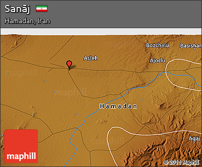 Physical 3D Map of Sanāj