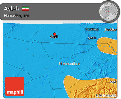 Political 3D Map of Aşleh