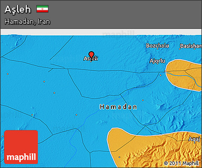 Political 3D Map of Aşleh