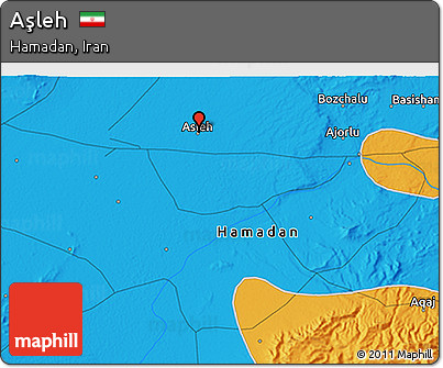 Political 3D Map of Aşleh