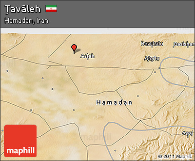 Satellite 3D Map of Ţavāleh