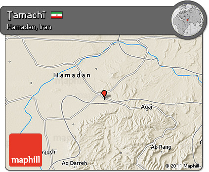 Shaded Relief 3D Map of Ţamachī